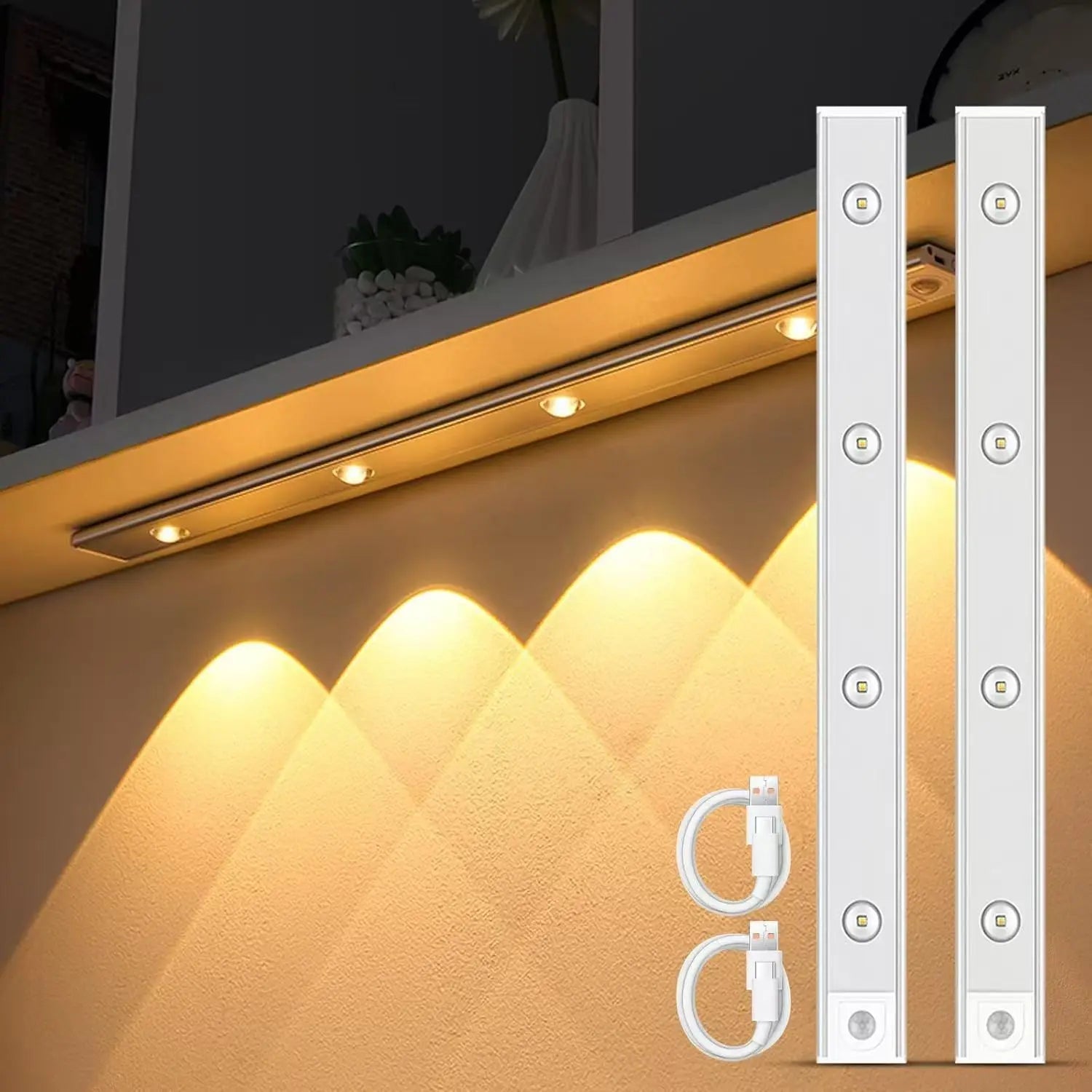 Type-C LED Motion Lamp Ultra-thin Under Cabinet Aluminum Bar Strip Kitchen Closet Lights Photographic Lighting
