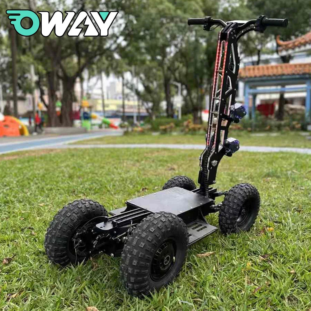 13 Inch 4 Wheel Scooter 48V 34Ah Lithium Battery 3600W Dual Motor McPherson Suspension Off-road City Electric ATV Quad 200kg