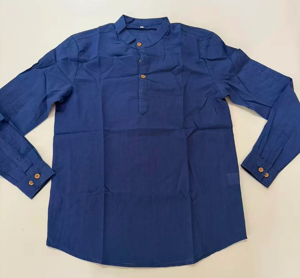 Liu Ming Custom Wholesale Spring Summer Men Clothes Polyester Cotton Long Sleeve Casual Slim Business Collar Shirt Blouse