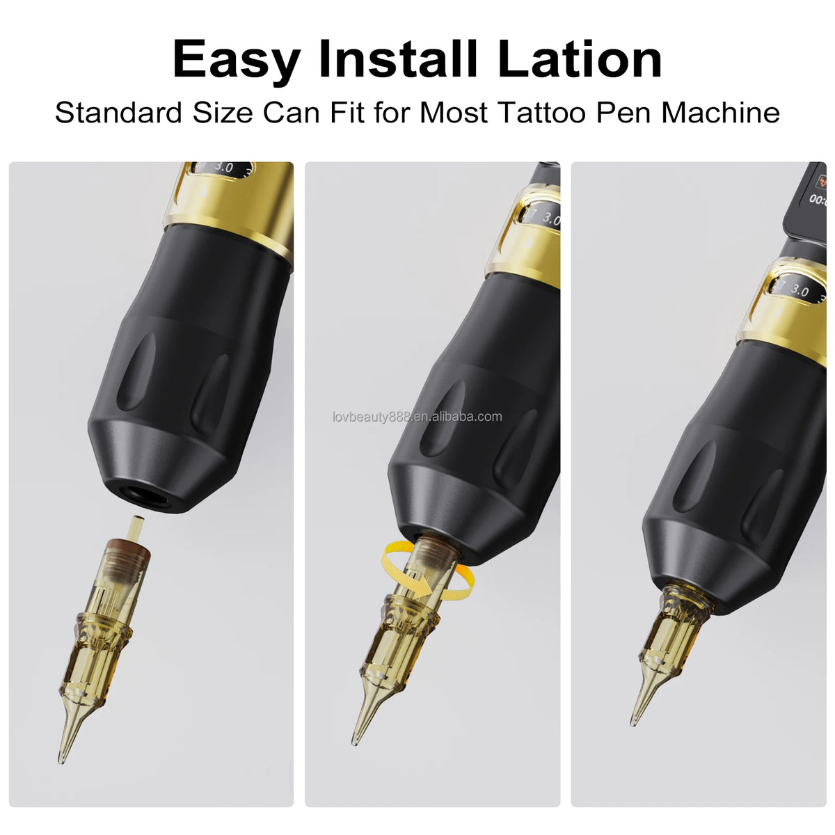 Professional Electric Permanent Tattoo Gun with 1700mAh Rechargeable Battery 2.5mm Stroke 10000 RPM Permanent Makeup