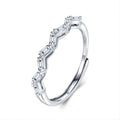 Women's S925 Sterling Silver Wedding Jewelry Moissanite Engagement Ring and Baguette Rings Passes Moissanite Tester for Gift