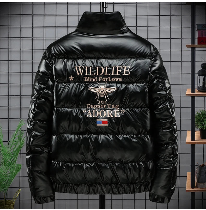 New Men's Cotton-padded Jacket Plus Velvet Baseball Collar Cotton-padded Jacket Men's Parka Oversized Men Winter Jacket