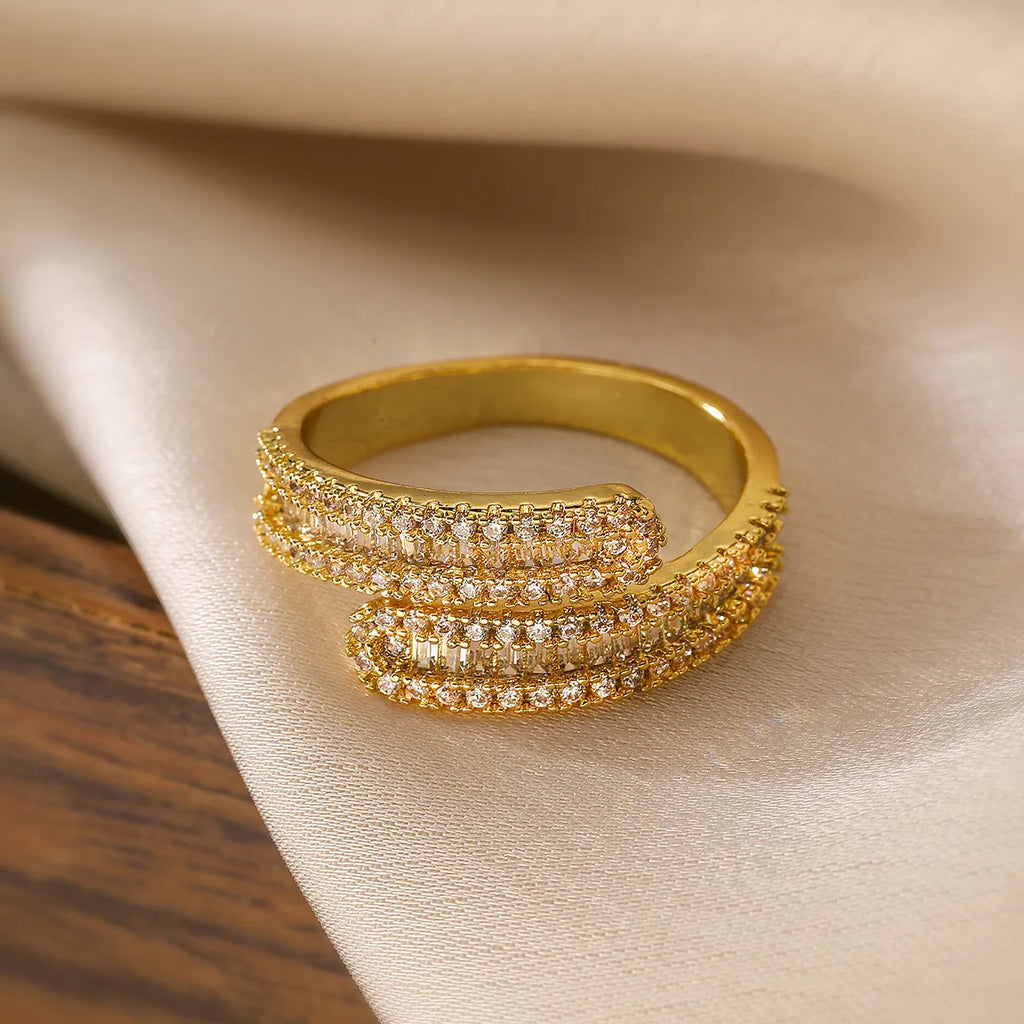 Stocks Cheap Brass Cz Ins Style Fashion Women Adjustable Rings