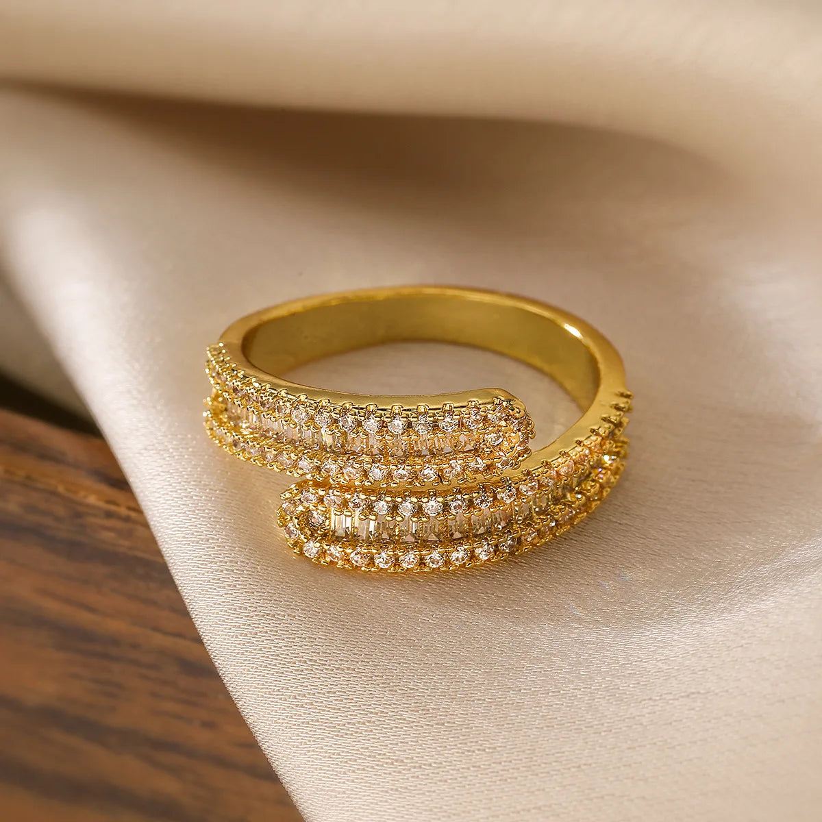 Stocks Cheap Brass Cz Ins Style Fashion Women Adjustable Rings