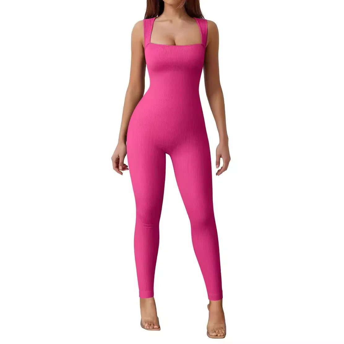 Women's Fitness Suit Short Sleeves Backless Hip-Lifting Slimming Sports Jumpsuit Body Training Aerial Plus Size Sports Clothing