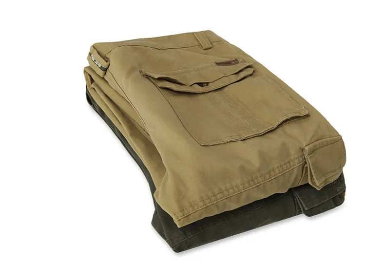 Men's Spring Cargo Pants Cotton Military Multi-pockets Joggers Baggy Pants Casual Trousers Overalls Army Pants Plus Size 44