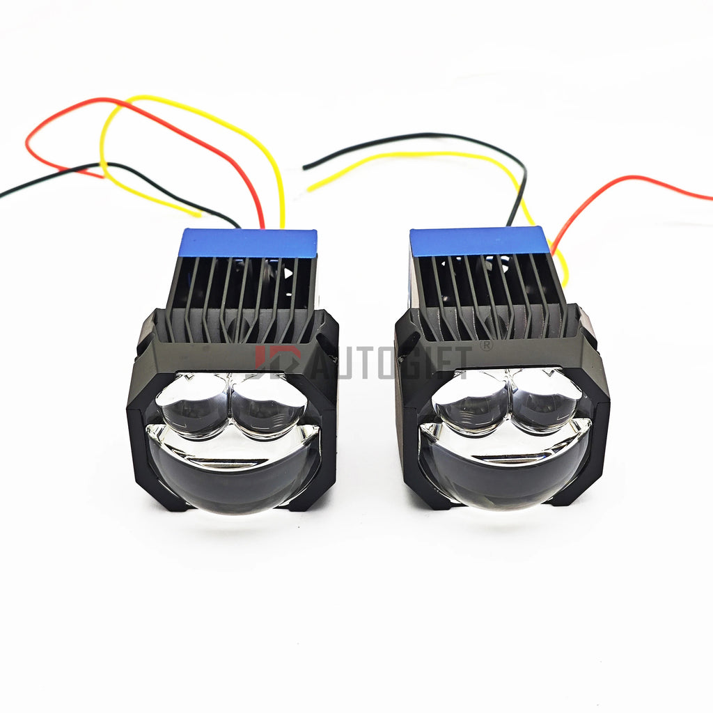 1.5Inch Mini Matrix Headlight Lenses 90W Highlight Dual Laser Led Car Headlight Bulb High Low Beam Bi LED Projector Laser Module