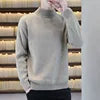 2023 Hot Sale Autumn and Winter Men's Casual Solid Color Long Sleeve Sweater Pullover O- Neck High Collar Knitted Men's  Sweater