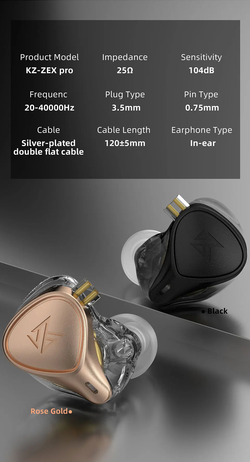 KZ ZEX Pro Electrostatic +Dynamic+Balanced In-Ear Earphone Noice Cancelling Sport Game HIFI Headset  ZS10 ZSN PRO EDX EDC ZSX