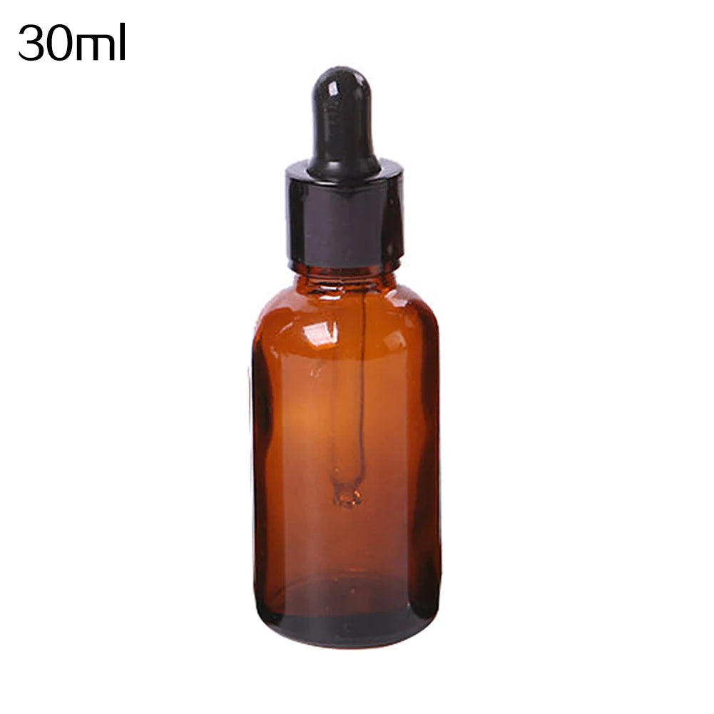Empty Dropper Bottle Amber essential oil Glass Aromatherapy Liquid Brown 5-50ml Drop for massage Bottles Refillable
