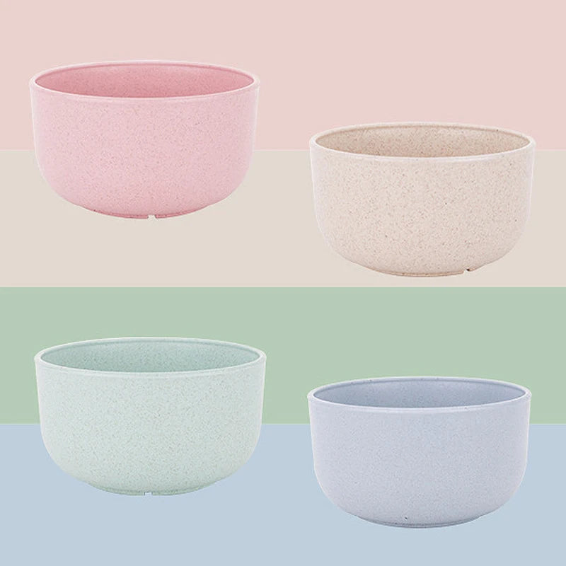 Household Cup, Plate, Single Pack Cereal Bowl, Fruit Fork, Gift Tableware, Rice Bowl, Eco - friendly Wheat Straw Plastic Bowl