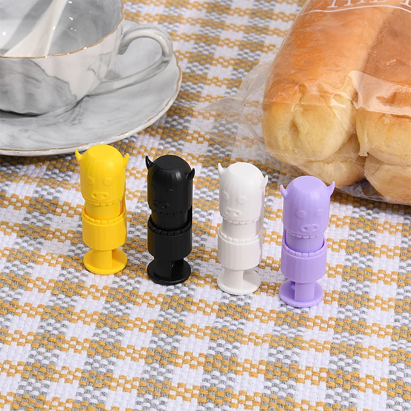 Portable Chip Bag Sealer Plastic Package Storage Bag Clip Mini Sealing Tong Handy Sticker Seal for Food Snack Kitchen Gadgets