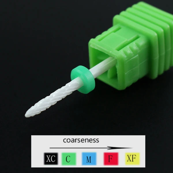 Ceramic Nail Drill Bit Milling Cutter for Electric Manicure Drill Bits Flame Corn Files for Pedicure Machine Polish Accessory