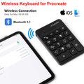 YESWORD Wireless Keyboard for Procreate Bluetooth Drawing for iPad Graphics Tablets Painting 6.5*5.5" Rechargeable PK Aoiktye 2