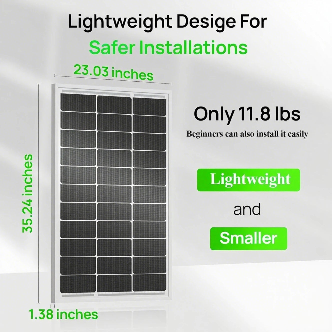 High-efficiency 23% Efficiency 100Watt Bifacial Monocrystalline Solar Panel 12V/24V Battery Designed Off-grid ISO Solar Power