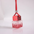 Exquisite 8ml Tinted Honeycomb Shape Car Perfume Bottle Gold Pink Blue Glass Aromatherapy Diffusers for Hanging in Cars