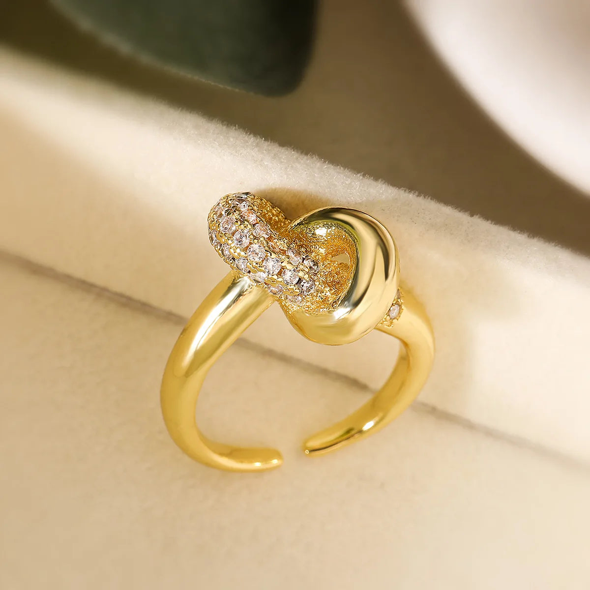 Stocks Cheap Brass Cz Ins Style Fashion Women Adjustable Rings