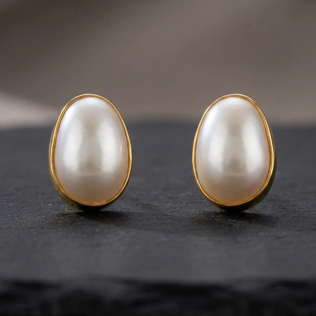 2025 New Arrivals Brass Women Chunky Gold Plated Pebble Hoop Earring Minimalist Jewelry Certified Party Handmade Customized
