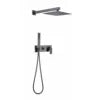 Brass mixing valve wall-mounted shower,2-function bathroom shower head, faucet and shower head set.