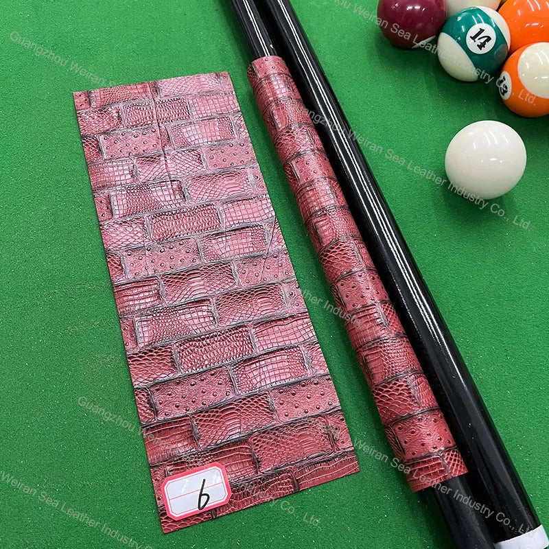 Genuine Cow Skin Pool Billiards Cue Grips Non-Slip Protective Sleeve Wrap with Different Print Pattern Genuine Leather Club Wrap