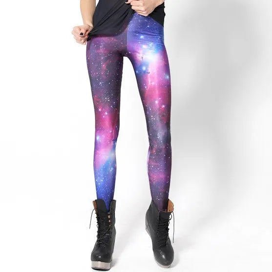Summer Women Mermaid Printed Galaxy Leggings Animal Donald Duck Cartoon Characters  Legging Pants Black Milk Leggins G L-1467