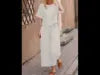 Casual Solid Color Shirt Pants Two-Piece Set Women's Fashionable Comfortable Breathable Clothing
