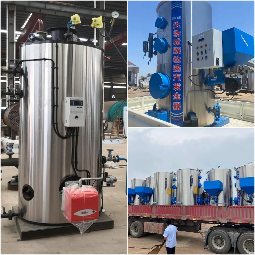 Lhs Small Vertical  500 700 1000 1500 Kg Natural Gas Lpg Oil Diesel Fired Steam Boiler