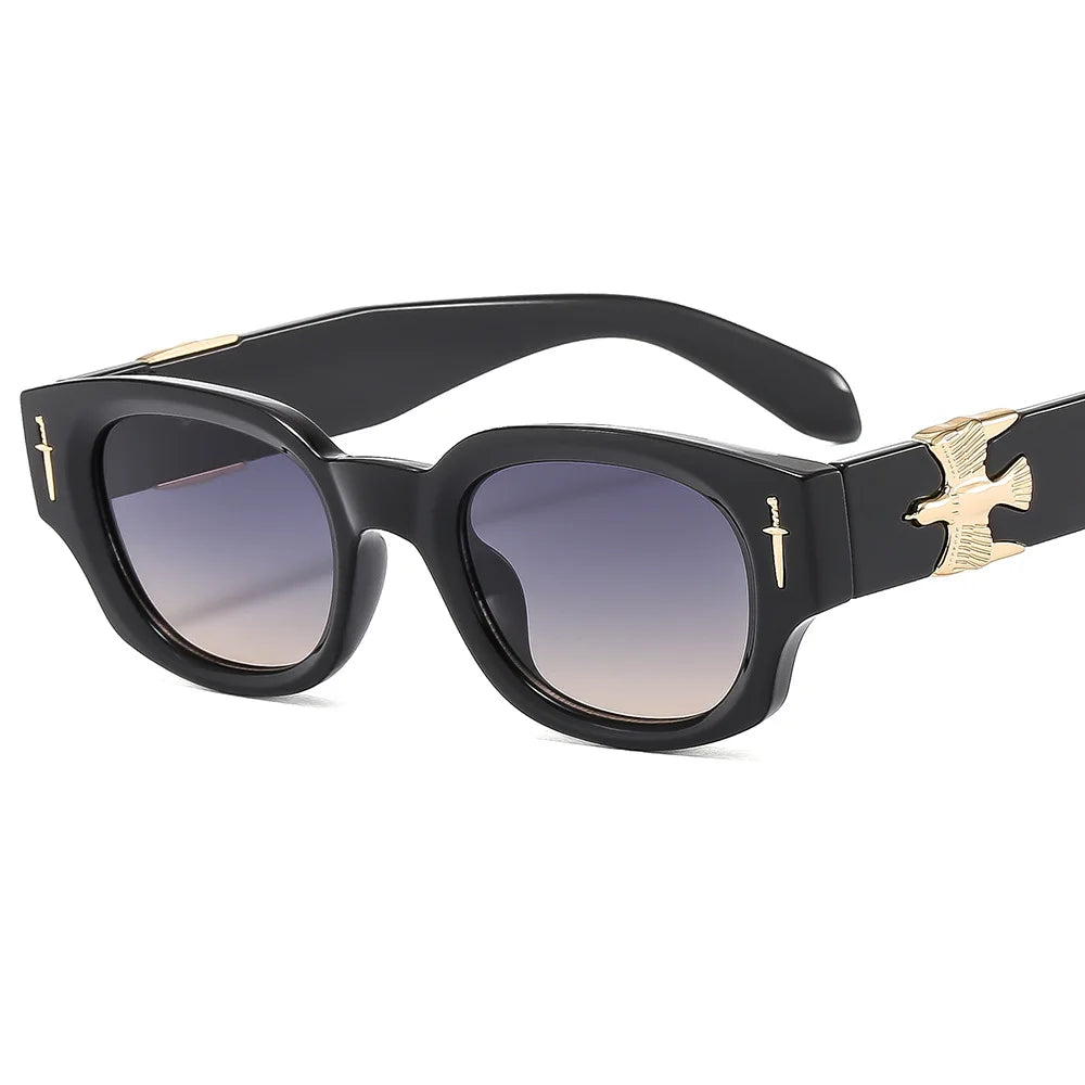 Sunglasses 2024 Fashion Small Cat Eye Eyewear High Quality Frame Custom Women Metal Decoration Sunglasses Wholesale UV400