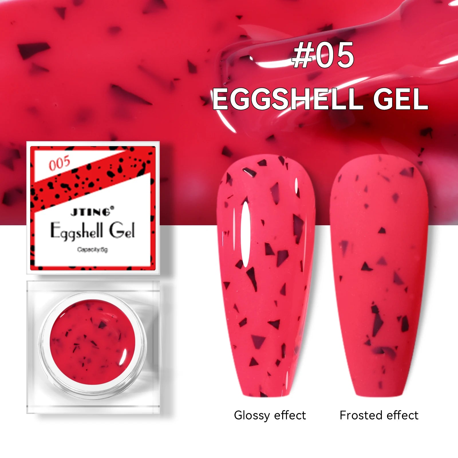 JTING High Quality Strong Glossy Matte Effects 12color Nail Art Neon Eggshell Gel Polish Set with Unique Jars OEM Private Label