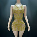 Novance Y4246 Clothing Vendors for Women Sleeveless Mesh Club Dress Sexy With Sequin Stunning Dress for Birthday Party