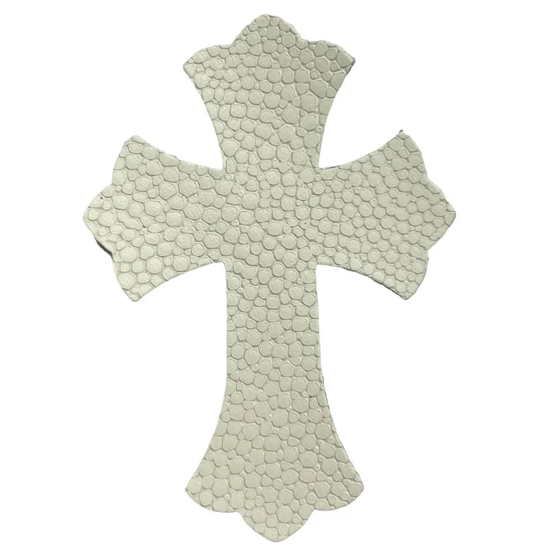 4.5*6.5cm Sheepskin Leather Patch With Cross Shaped Leather Label Genuine Leather DIY With Multiple Colors-106-182