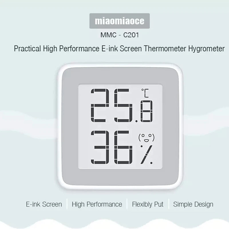 Youpin MiaoMiaoCe E-Link INK Screen Digital Moisture Meter High-Precision Thermometer Temperature Humidity Sensor