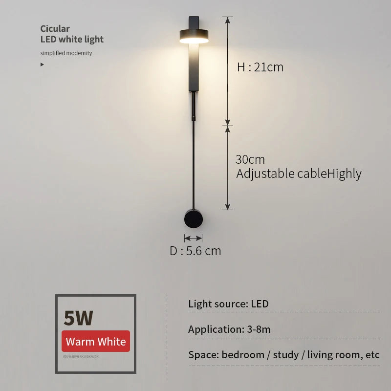 Modern Tv 2023 New Led Lamp Bedside Table Bedroom Lights for Living Room Decor Wall Indoor Lighting