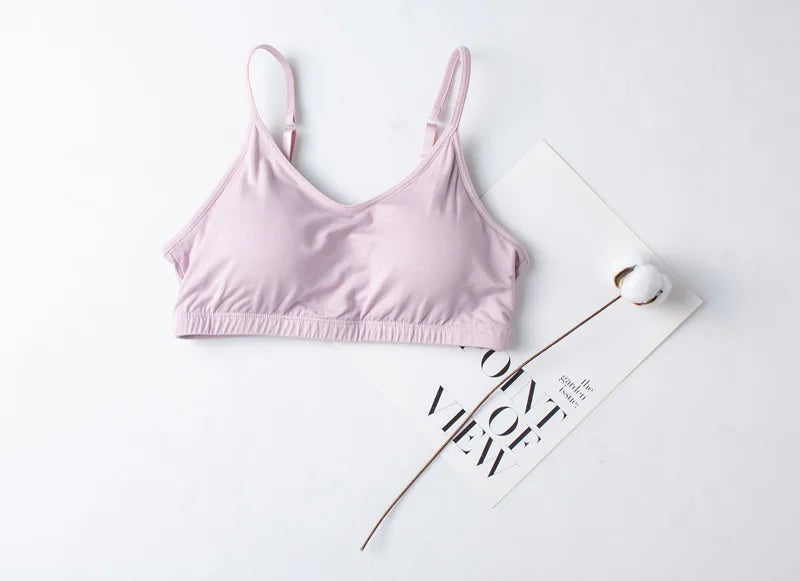 Spring/Summer Ladies Pajamas Sling + Shorts Modal With Chest Pad Solid Color Homewear Set Pajamas Sleepwear Lingerie