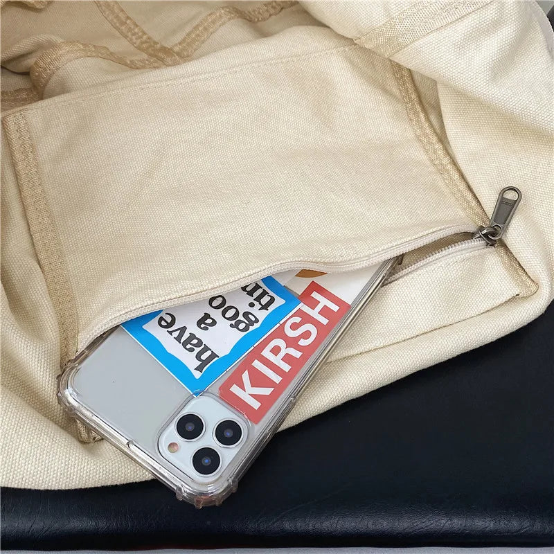 HOCODO New Bags for Women 2022 Canvas Shoulder Bag Fashion Large Capacity Handbags Female Casual Travel Bags Soft Crossbody Bags