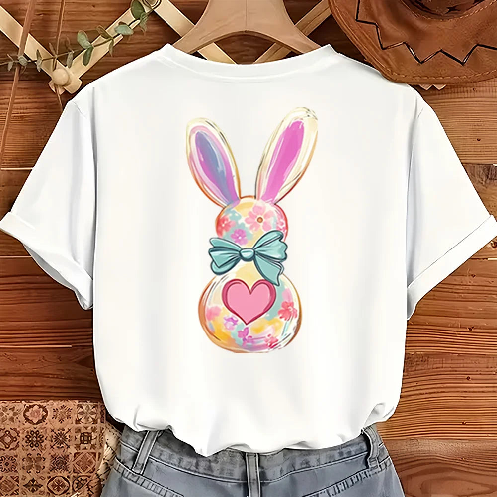 Cross-border New Easter Bunny Iron-On Transfer Clothing Logo Print Pattern Offset Printing Heat Transfer Sticker