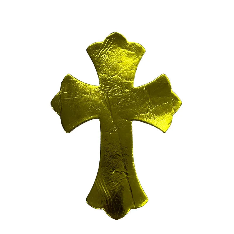 4.5*6.5cm Sheepskin Leather Patch With Cross Shaped Leather Label Genuine Leather DIY With Multiple Colors-106-182
