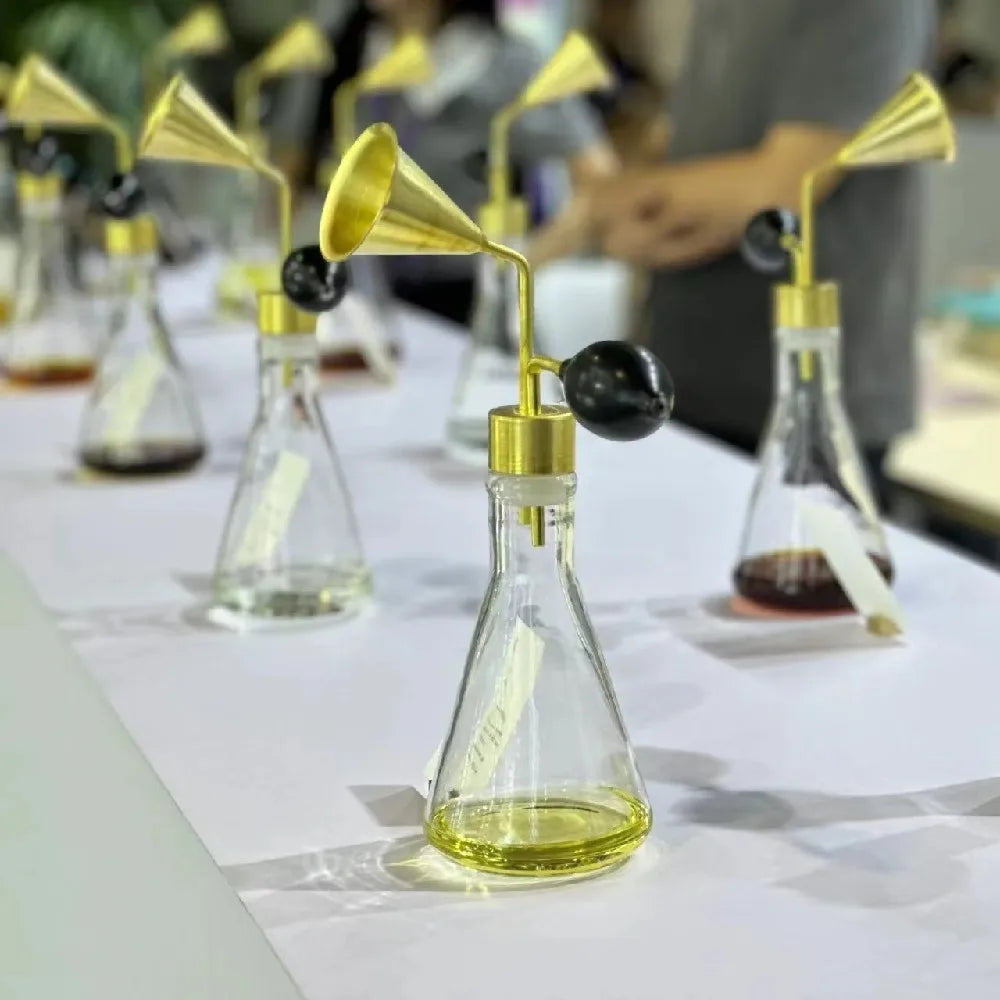 WANJING WJM005 Perfume Fragrance Essential Oil Coffee Test Glass Bottles Pump Sprayer Hot Stamping 80ml 300ml Perfume Smell