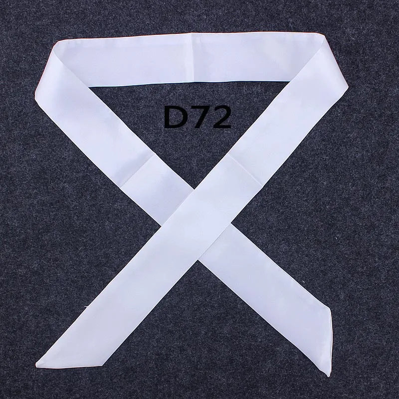 Hot Fashion New Twill Emulation Silk Solid Bag Scarf Women Small Scarf Ribbon Handbag Hair Long Shawl Bandana Luxury Head Scarf