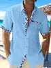 XS-5XL New Summer Casual Print Shirt Men's Hawaiian Holiday Beach Short Sleeve Shirt