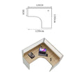 Modern Wooden Modular 4-Person Office Work Desk with Baffles for Tech Company Workstations