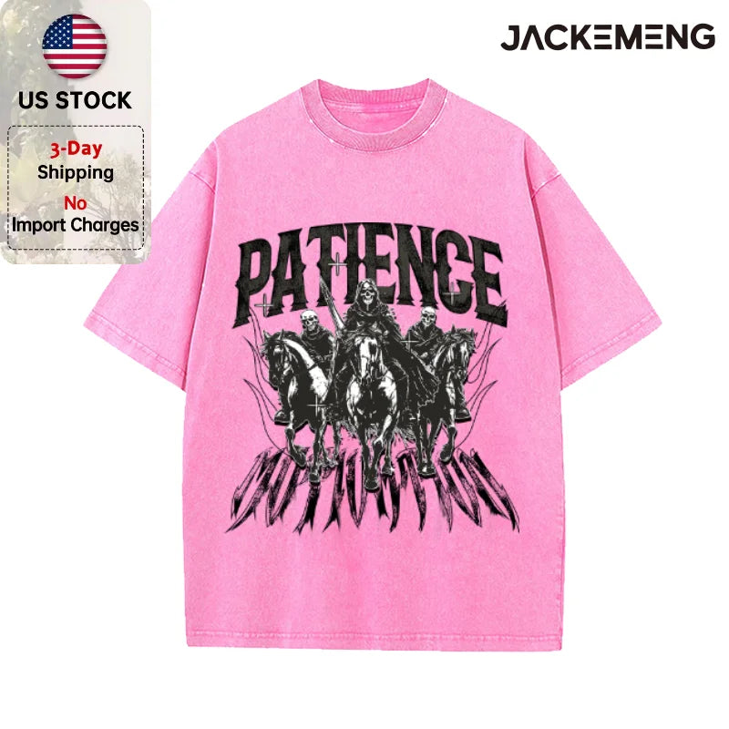 Oversized Washed Retro Gothic Skull Streetwear Print Tshirt USA Stock Wholesale Y2K Casual Tee