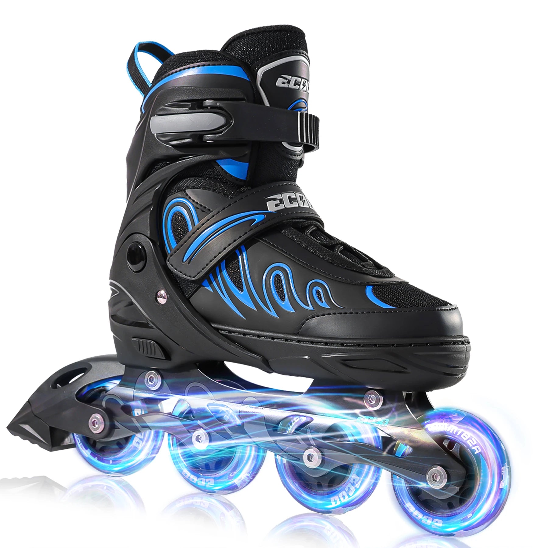New Arrival Size Adjustable 4 Flashing PU Wheels Roller Inline Skates Shoes for Kids Adults