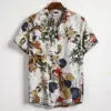 OEM Service Custom Wholesale Summer Men Clothing Short Sleeve Hawaiian Printed Fashion Shirt