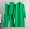 Vintage Fashion Ladies 3-Piece Set Long Cardigan Knitted Pant Ladies Sweater Suit-Casual Spring Autumn Styles