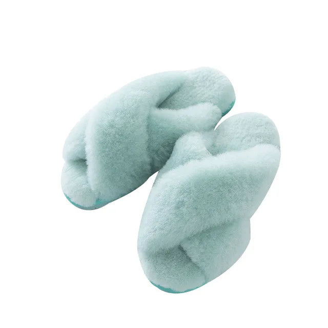 Women Indoor Slippers Real Wool 2023 Natural Sheepskin Home Slipper Winter Fur Slippers Wool Flip Flops Slipper Lady Home Shoes
