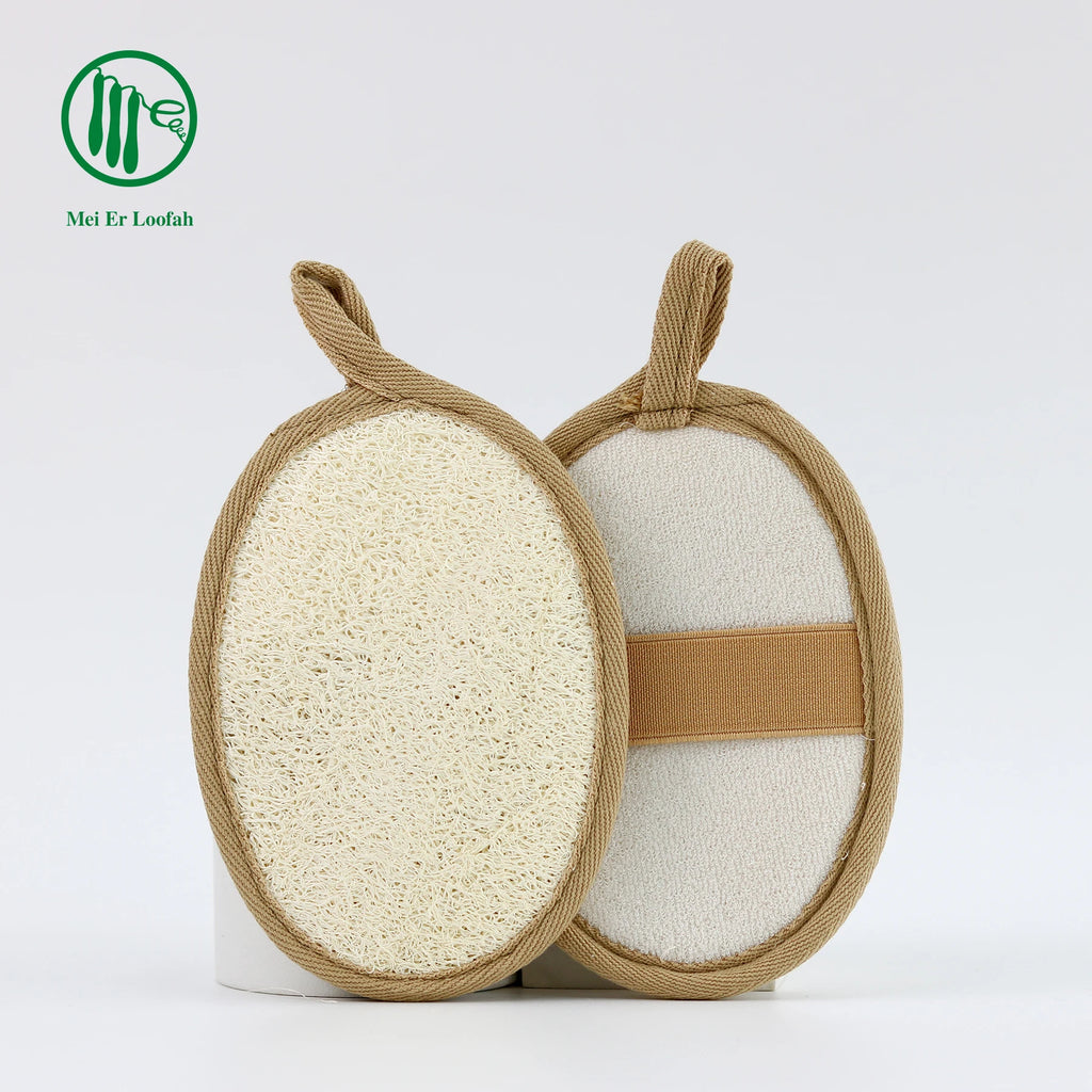 Durable Naturals Large Bath and Shower Exfoliating Loofah Sponge Oval Ball Shape Simple Style Plastic-Free Body Application