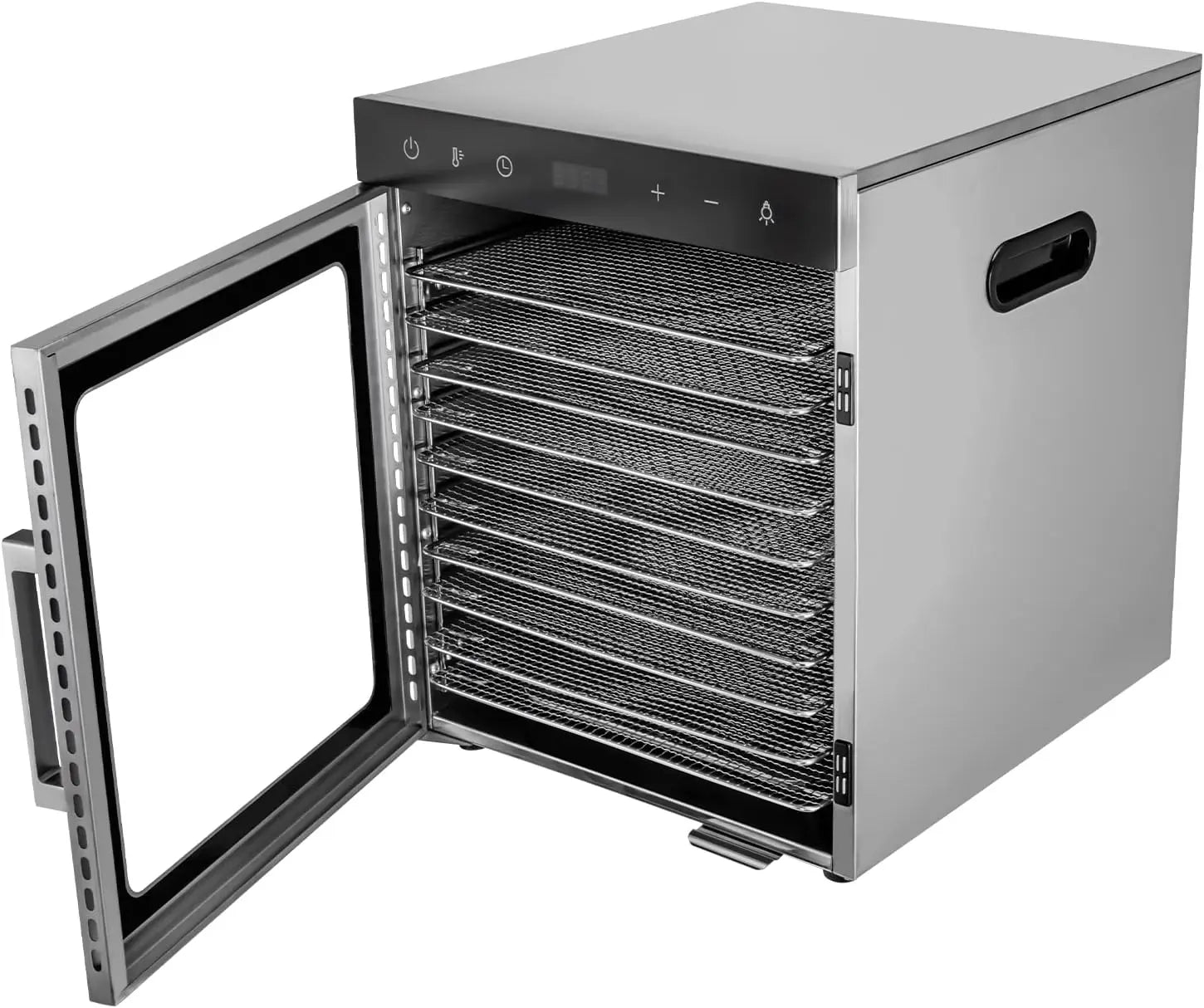10 Plate Stainless Steel Food Dehydrator Machine for Commercial Use 800W Drying Tobacco Herbs Spices Fruit Electronic Components