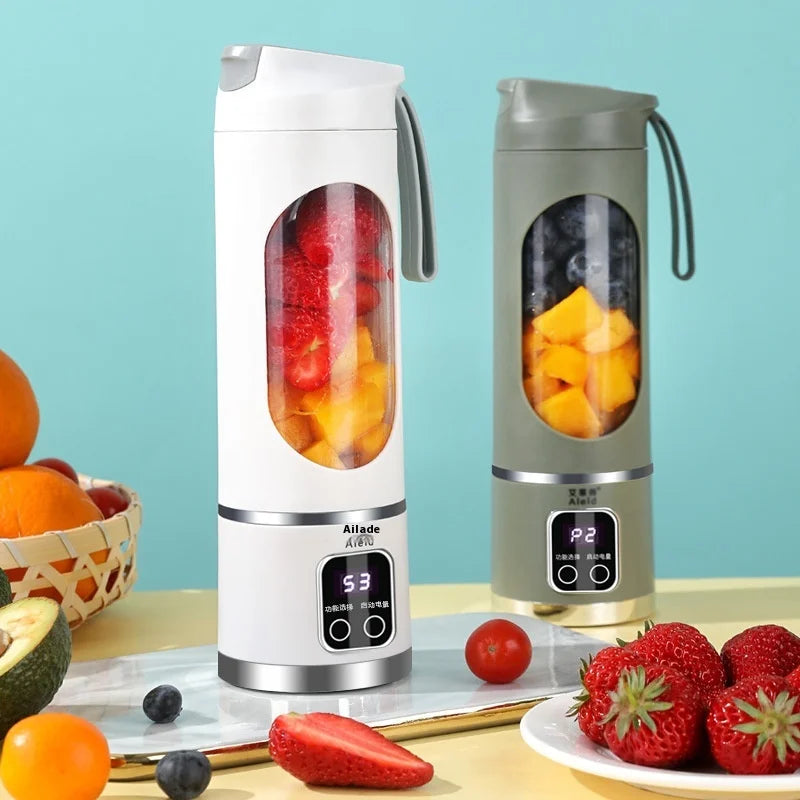 Portable Stainless Steel Blade Mini Fruit Juicer Cross-Border Multifunctional Electric Cup USB Power Source for Household Use