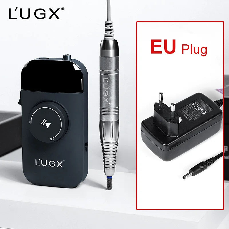 LUGX 35000rpm Wireless Nail Polisher Portable Cordless Brushless Motor Rechargeable Electric Professional Nail Drill Machine